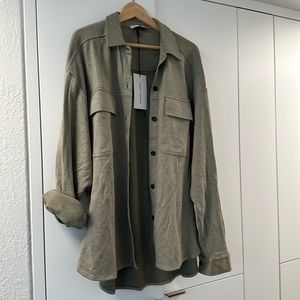 Ninety percent bottom up shirt-jacket